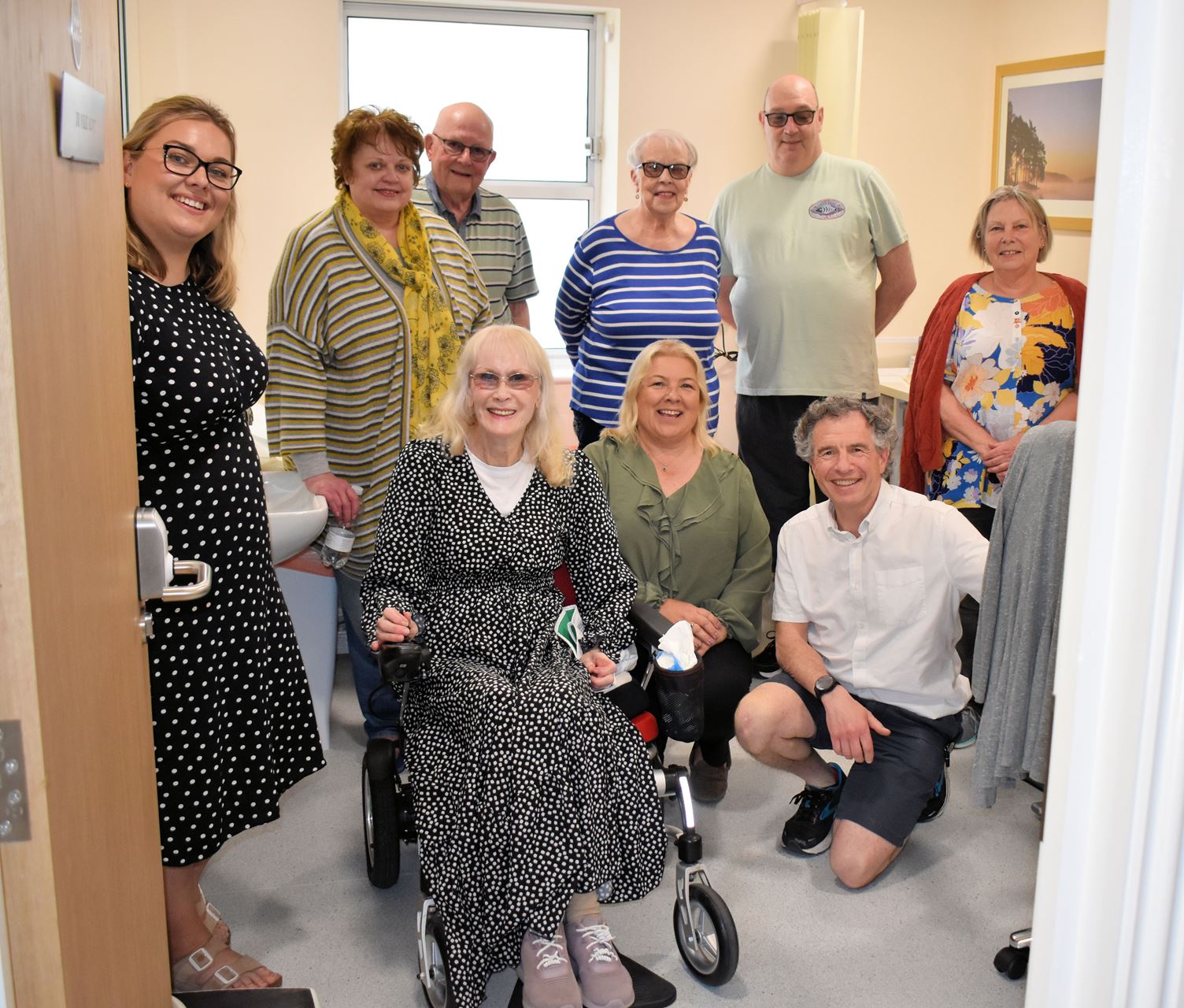 Members of the Patient Participation Group with Managing Partner Jo Morris and GP Partner, Dr Andy Levinson. 