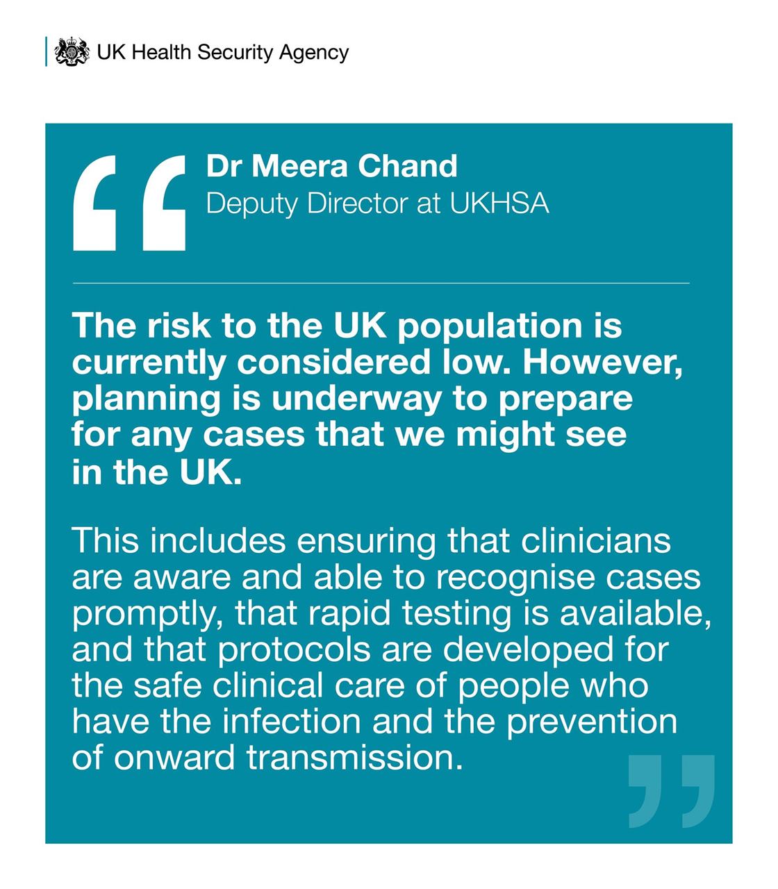 UKHSA statement on mpox