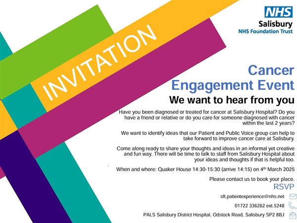 Invitation to the Cancer Engagement Event