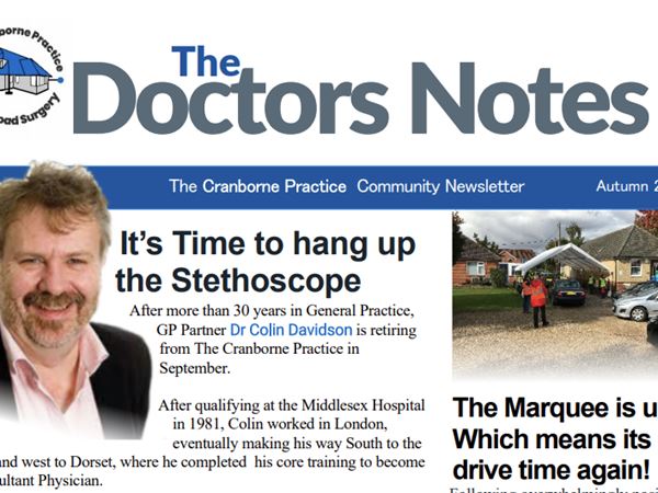 An extract of the Practice Autumn Newsletter for patients